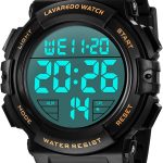 L LAVAREDO Mens Digital Watch - Sports Military Watches Waterproof Outdoor Chronograph Military Wrist Watches for Men with LED Back Ligh/Alarm/Date